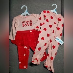 TWO Carter's girls each size 6 months two carters garments